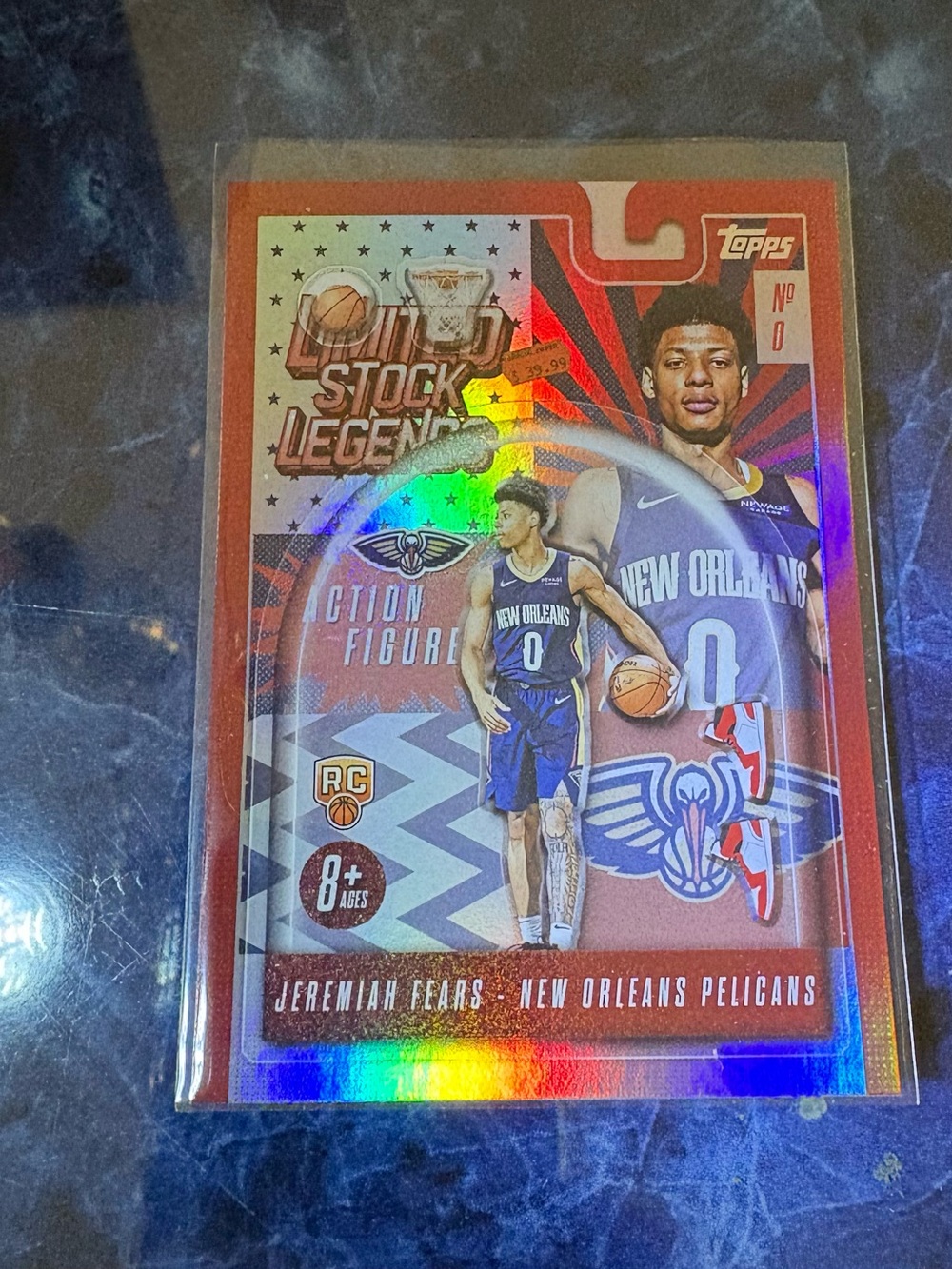 Jeremiah Fears Basketball Card Topps Limited Stock Lengend Rookie Card